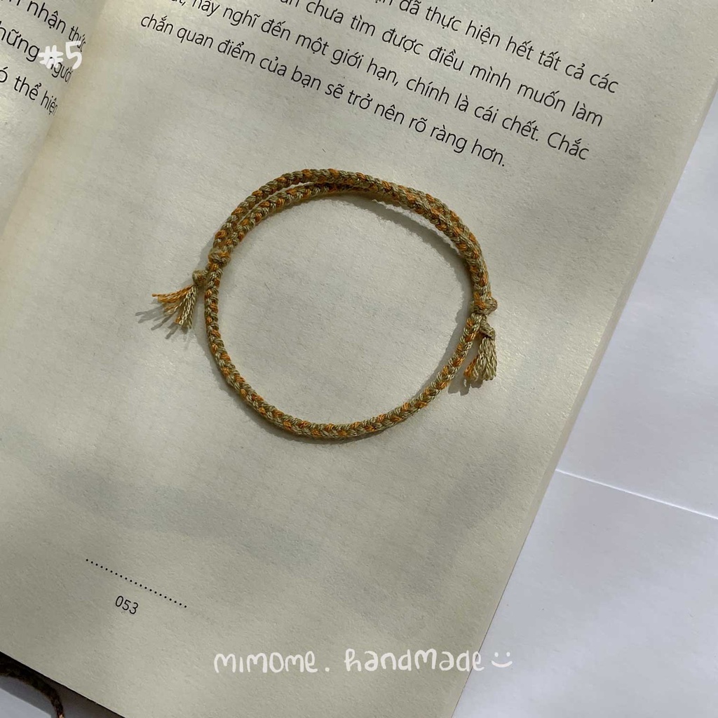 [ BST back to cotton ] Vòng bính chỉ cotton mã màu ở góc trái ảnh