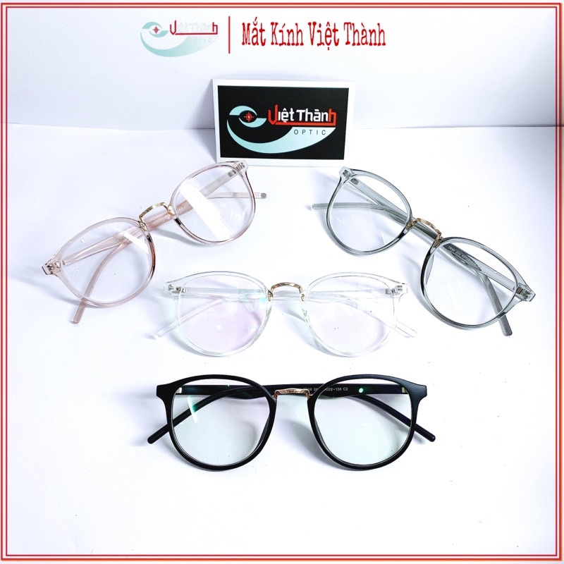 Mắt Kính Gọng Tròn Bầu Mềm Dẻo Nhận Lắp Mắt Độ Cận