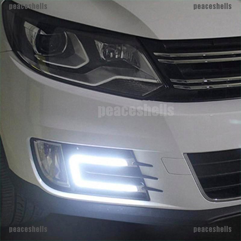 1 Đèn LED COB DRL Hình Chữ U 12V Phá Sương Mù Chạy Ban Ngày Cho Xe Hơi