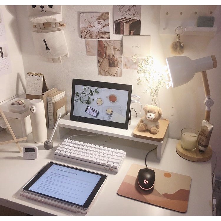 [KỆ LẮP SẴN] Kệ máy tính chống gù lưng, kệ máy tính/laptop để bàn