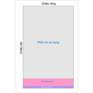 1kg Túi bóng kính siêu trong có dính mép ( đựng quần áo, phụ kiện, bảo quản sản phẩm)