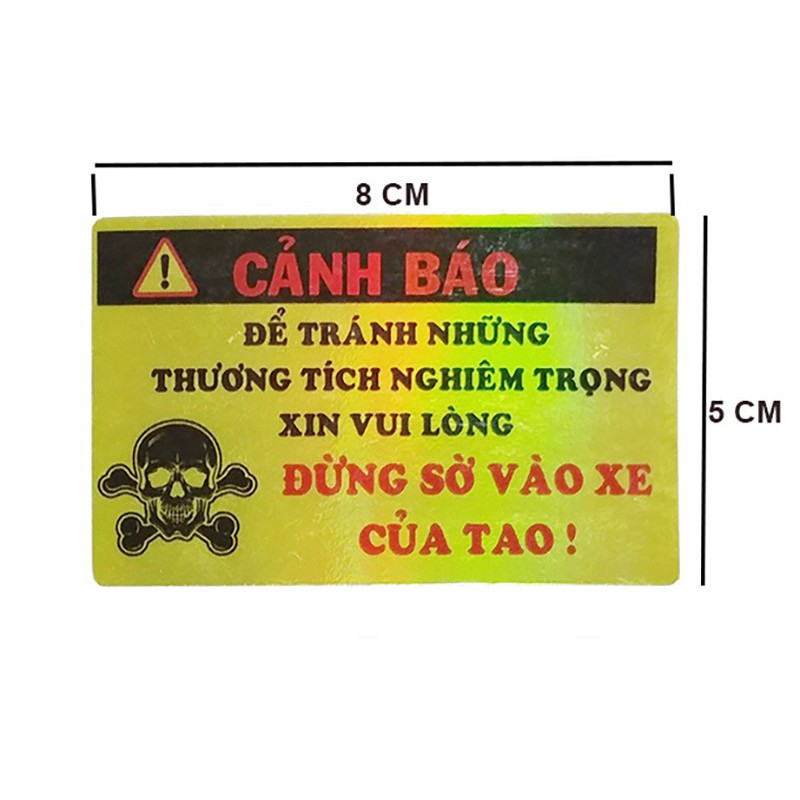 BỘ 4 MIẾNG DECAL CẢNH BÁO