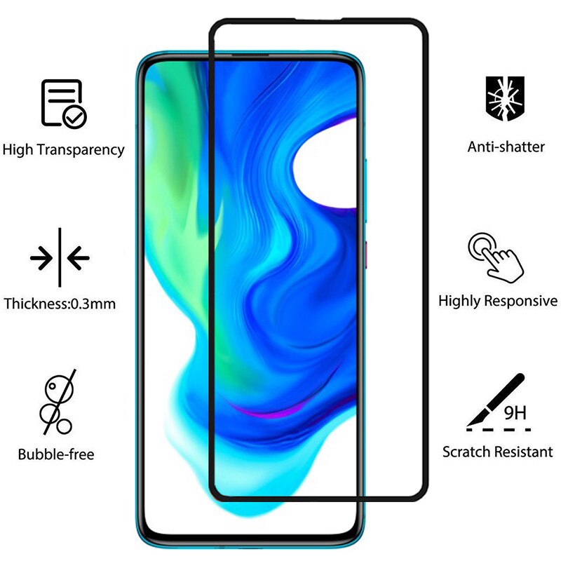 Ốp điện thoại mặt kính trong suốt 3 trong 1 cho Pocophone f2 pro xiaomi redmi k30pro