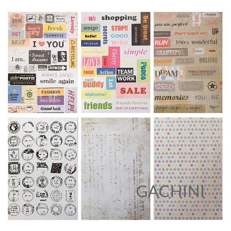 Set 6 tờ message sticker STG008