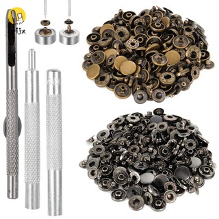  Bộ 40 set nút bấm kim loại 12.5mm và 4 dụng cụ đóng nút cho trang trí quần áo 