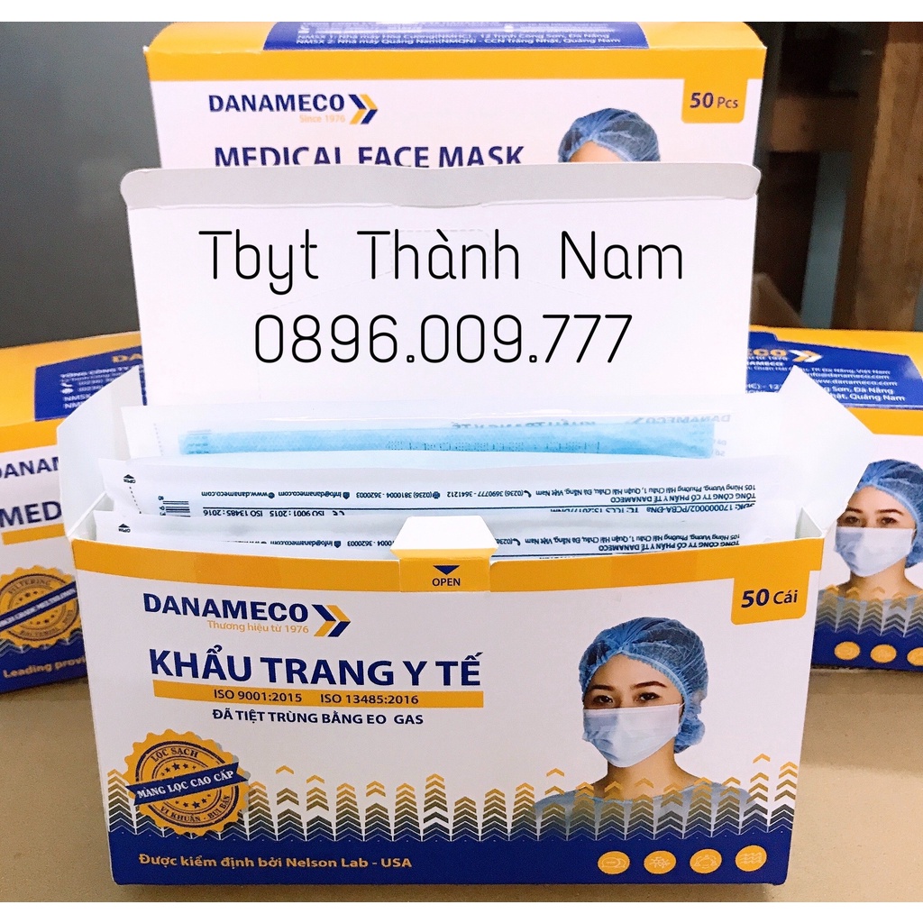 1CHIẾC/BAO NILON KHẨU TRANG Y TẾ TIỆT TRÙNG TỪNG CHIẾC DANAMECO