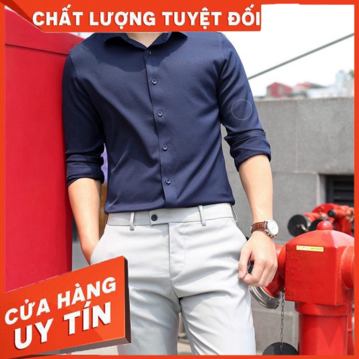 Áo sơ mi nam Urano dài tay kiểu dáng Hàn Quốc , vải lụa thái mềm mịn ,chống nhăn ,chống xù cao cấp(SML) - Hàng nhập khẩu