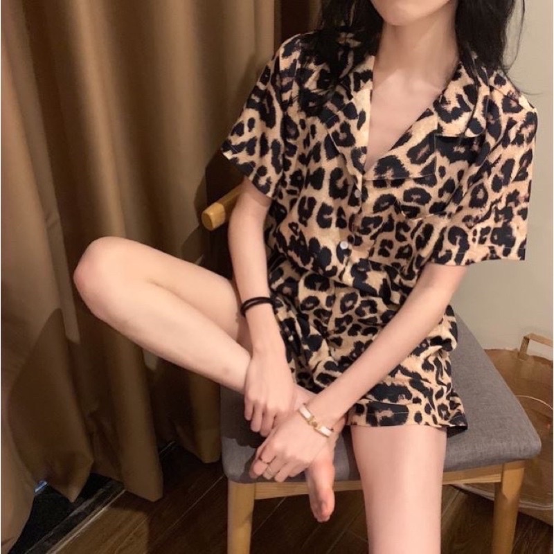 Mẫu mới về  bộ ngủ Pyjama quần cộc áo cộc Da beo siêu hot trend năm nay(kèm video ảnh thật) | BigBuy360 - bigbuy360.vn