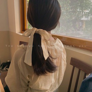 dây buộc tóc nơ lụa vintage