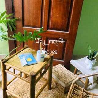 Bàn tre decor ban công, đọc sách, ngày xưa, vintage