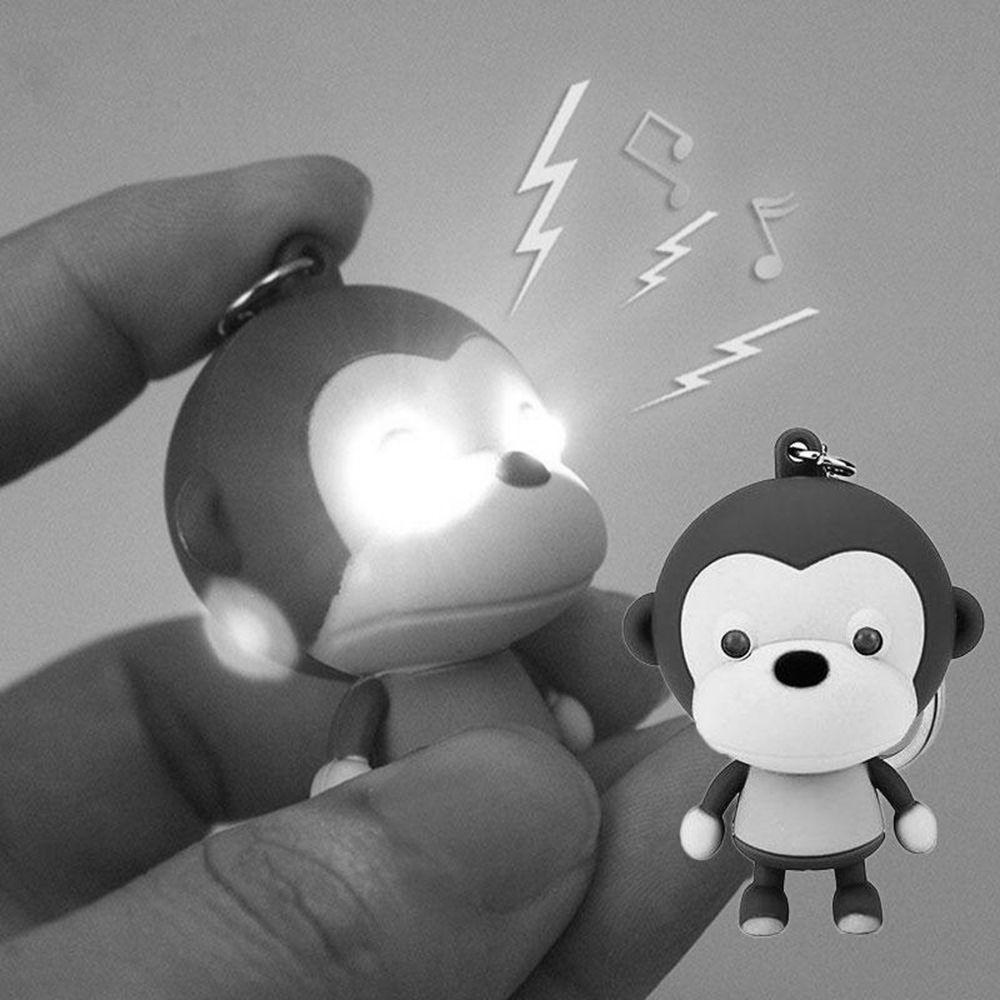 LANFY Móc Khóa Nhựa Có Đèn LED Hình Hoạt Hình Dễ Thương