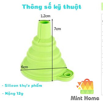 Phễu silicon rót nước, chất lỏng xếp gọn thông minh