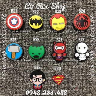 (ẢNH THẬT) - JIBBITZ-Charm-sticker-icon Nút cài trang trí dép Siêu nhân (Mã: B21-B30).Hàng sẵn, ship từ 10 con
