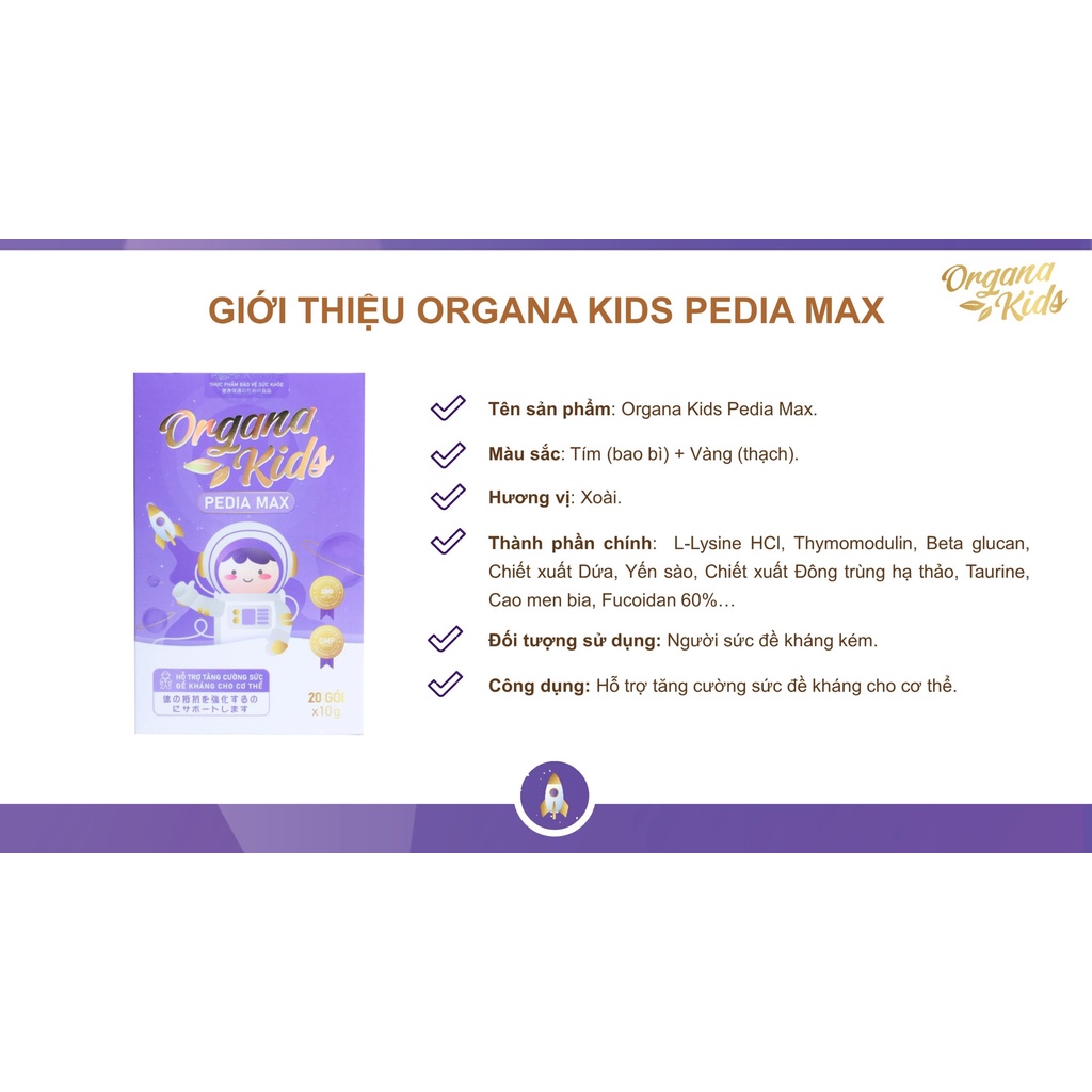 Thạch dinh dưỡng Organa Kids giúp bé tăng đề kháng và ăn ngon hơn