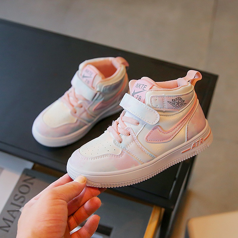 Giày thể thao bé gái, bé trai kiểu dáng giày cao cổ bốt đẹp cho bé hàng quảng châu mã 26