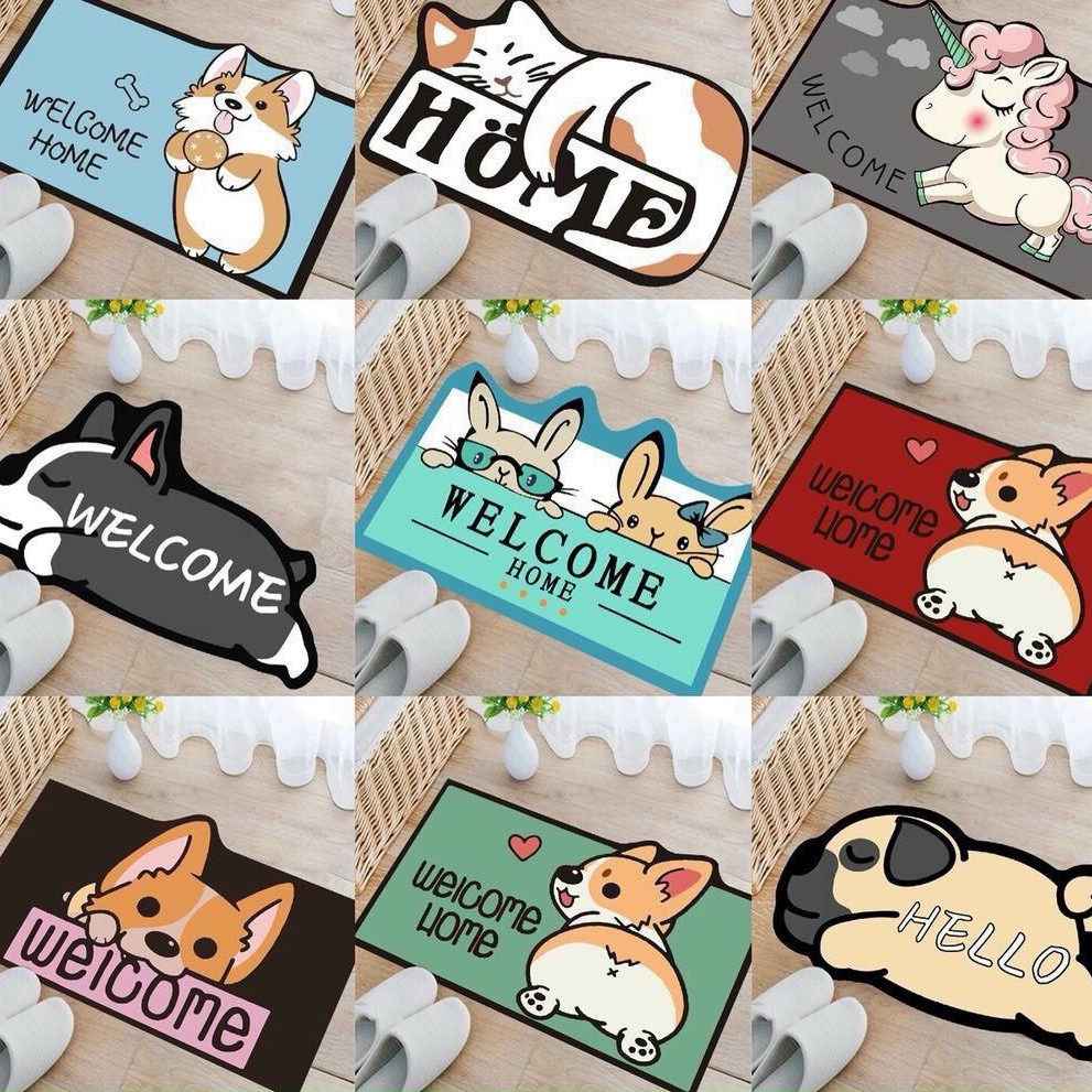 Thảm Chân Wellcome Home Hình Thú 3D Siêu Đẹp