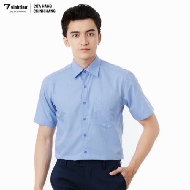Áo Sơ Mi Ngắn Tay Sọc Caro Vạt Bầu Form Regular Vĩnh Tiến 345 - Nhiều Màu