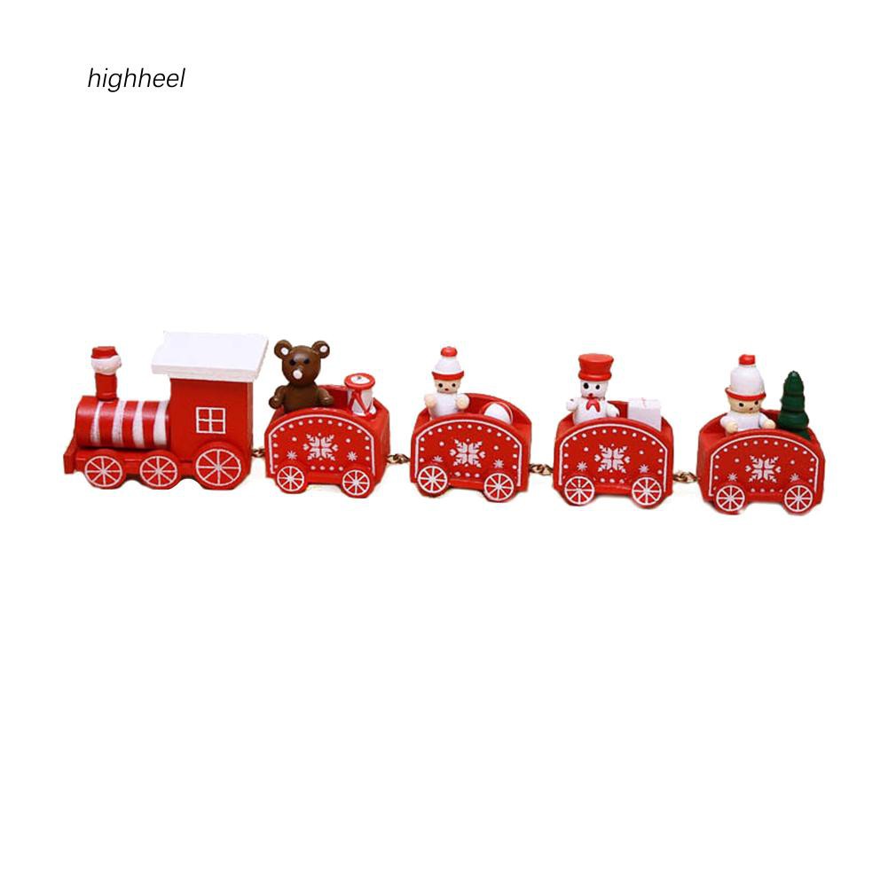 Đồ chơi mô hình tàu hỏa chở gấu/người tuyết làm quà Giáng sinh cho bé