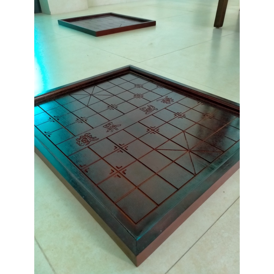 Bàn cờ tướng gỗ sồi đẹp giá rẻ chữ tàu đường sông