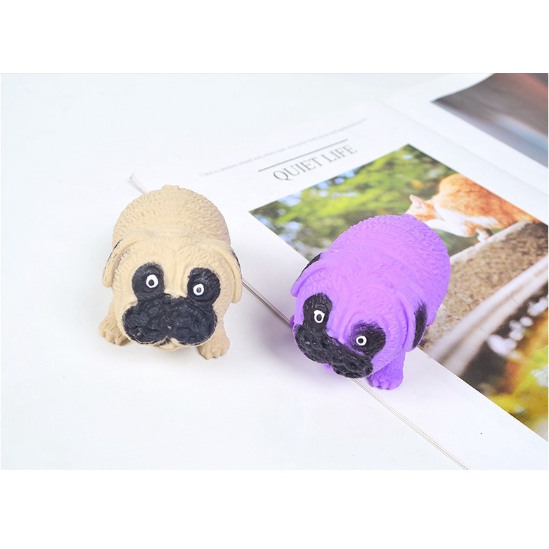 Squishy Mochi hình chó pitbull màu mè đồ chơi bóp tay mềm mịn dễ thương chân thực giảm stress co dãn đàn hồi ngộ nghĩnh