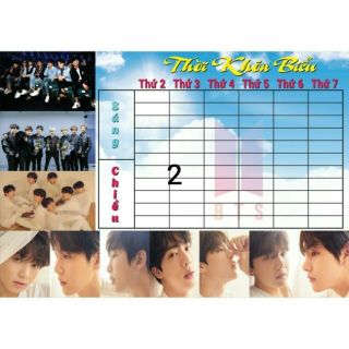 [MUA 1 TẶNG 1] Thời khóa biểu BTS