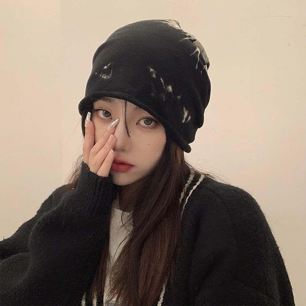 QQMALL Mũ Beanie Phong Cách Retro Mùa Thu Đông Cho Nam Nữ