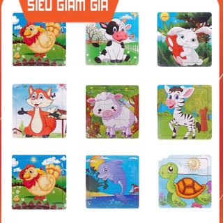 Bộ tranh ghép 9 mảnh cho bé hình dễ thương