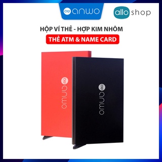 Ví Thẻ ATM Ngân Hàng Anwo, Hộp Đựng Danh Thiếp, Chất Liệu Hợp Kim Nhôm Cao Cấp, Để 6 Thẻ Nhựa Hoặc 13 Name Card