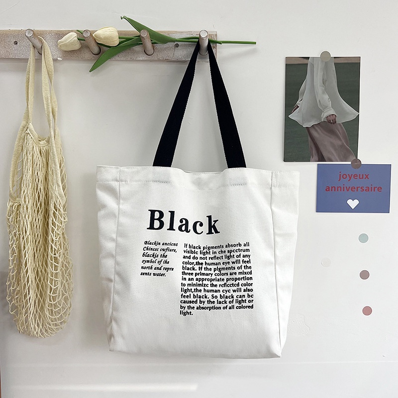 Túi Xách Canvas Sức Chứa Lớn Phong Cách Hàn Quốc Thời Trang Cho Nữ