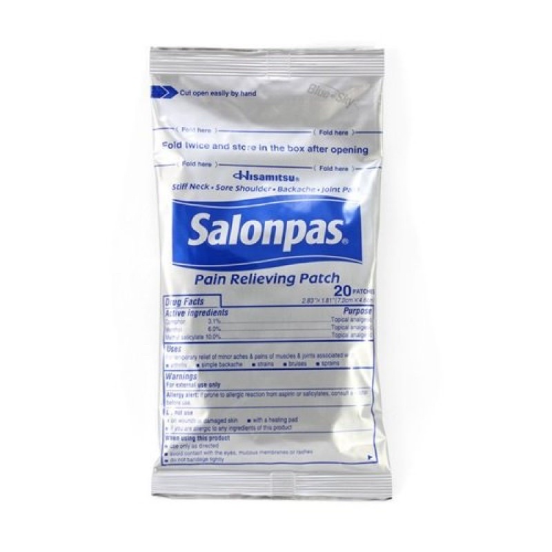 [Bill Mỹ] 1 gói 20 miếng dán Salonpas hàng Mỹ chính hãng