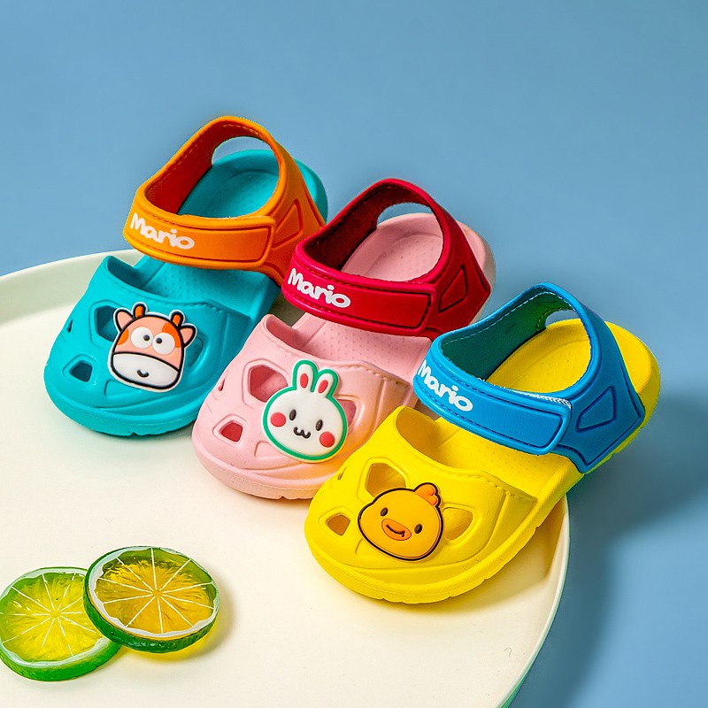 Giày sandal cheerful mario chất liệu eva thiết kế hoạt hình quai dán mới - ảnh sản phẩm 2