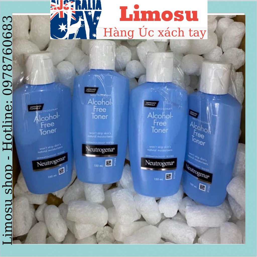 Nước hoa hồng Neutrogena Alcohol Free Toner Không chứa cồn 150ml Limosu