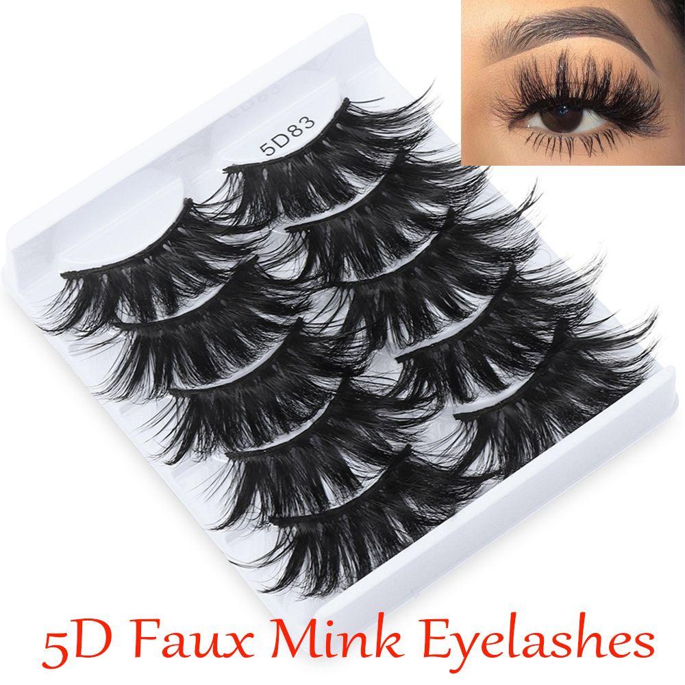 EUCA Set 5 Cặp Lông Mi Giả SKONHED Mềm Mại Và Dày Hiệu Quả