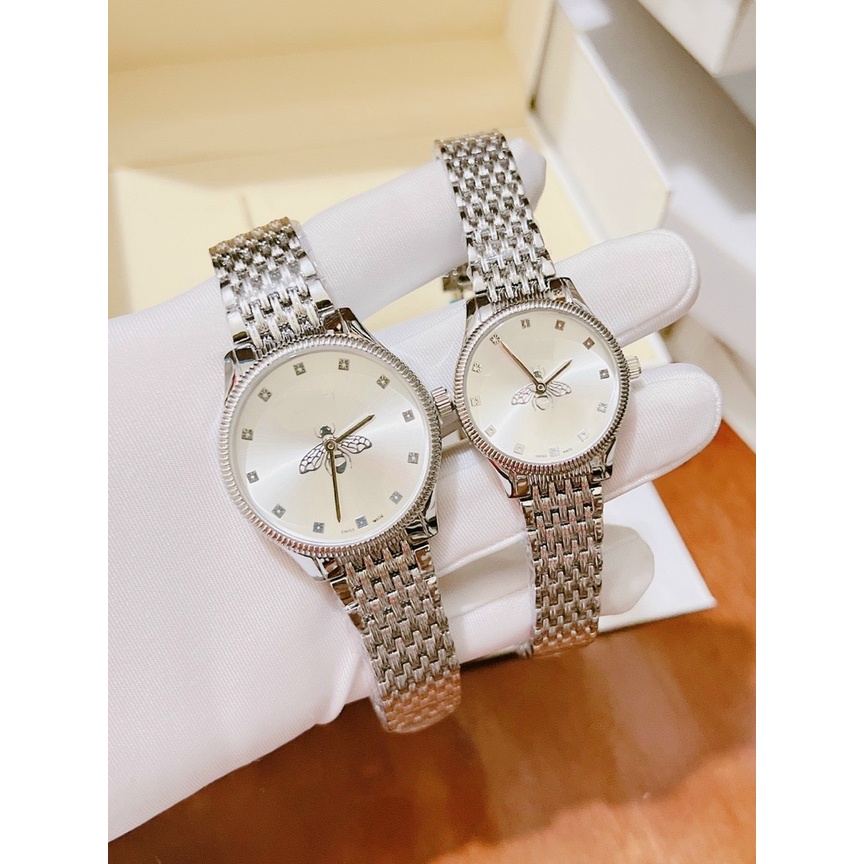 Đồng hồ ĐÔI NAM NỮ Tibihome dây da kim loại thời trang GU3223 nhiều mặt trắng đen chống nước chống xước bảo hành