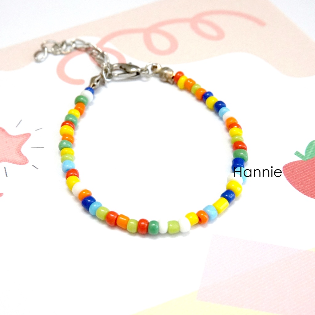Set hạt cườm nhựa mix handmade - Combo vòng cổ vòng tay nhẫn dành cho nam nữ đơn giản