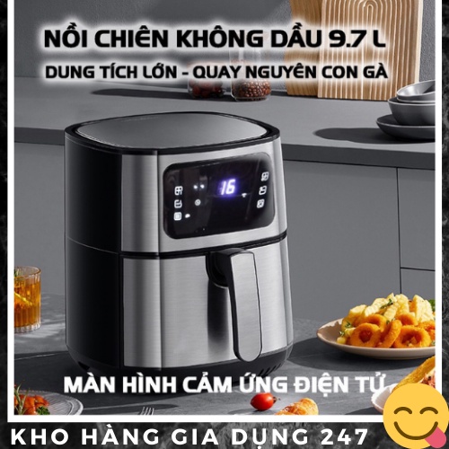 Nồi chiên không dầu 9 Lít Thái Lan, 9.7 Lít-  Nhập Khẩu Thái Lan- Dung tích lớn -Bảo Hành 1 năm