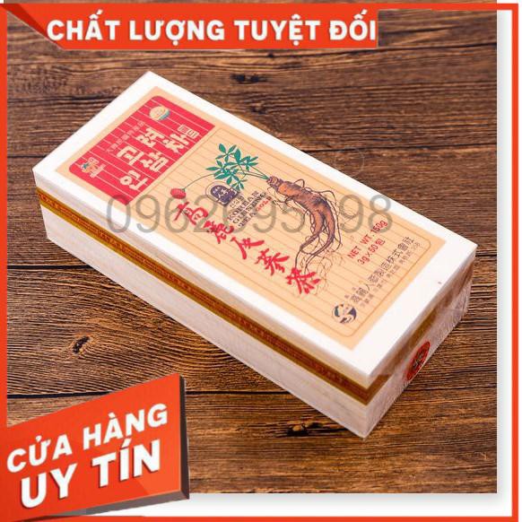 Trà Sâm OKINSAM Hàn Quốc hộp gỗ 100 gói - 3g (Korean Ginseng Tea Gold)