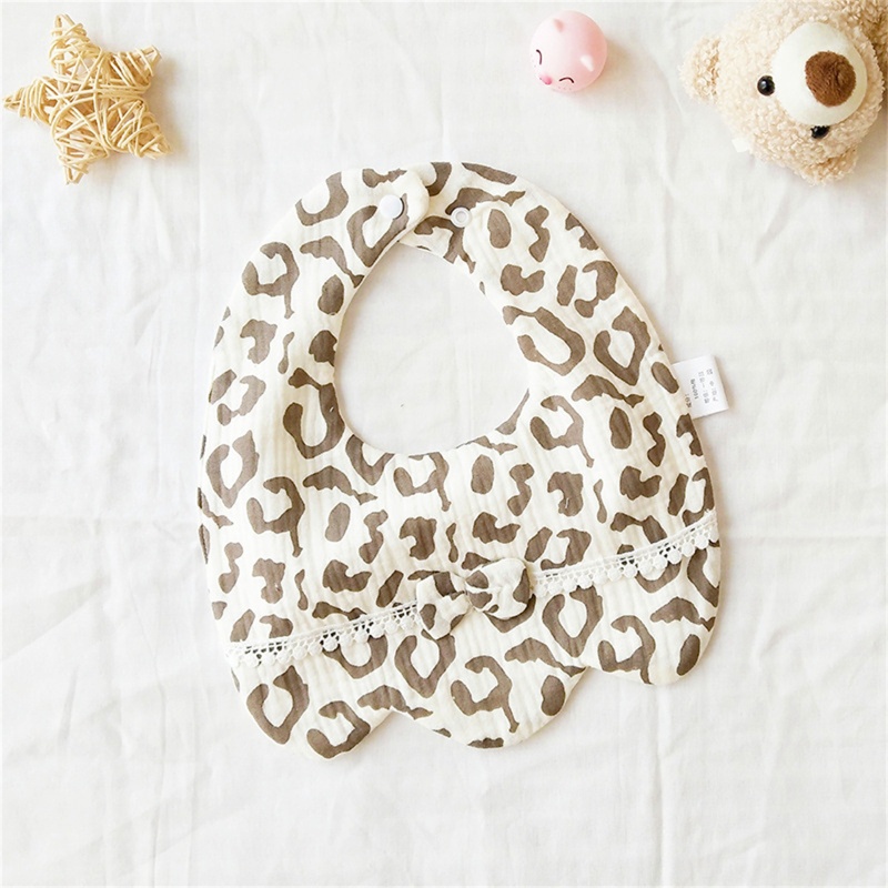 Yếm Ăn Cotton Họa Tiết Dâu Tây / Cherry Hoạt Hình Dễ Thương Cho Bé