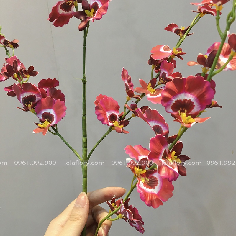 Cành hoa Lan Vũ Nữ - Hoa giả trang trí nhà cửa, cành hoa giả decor - HOG0005