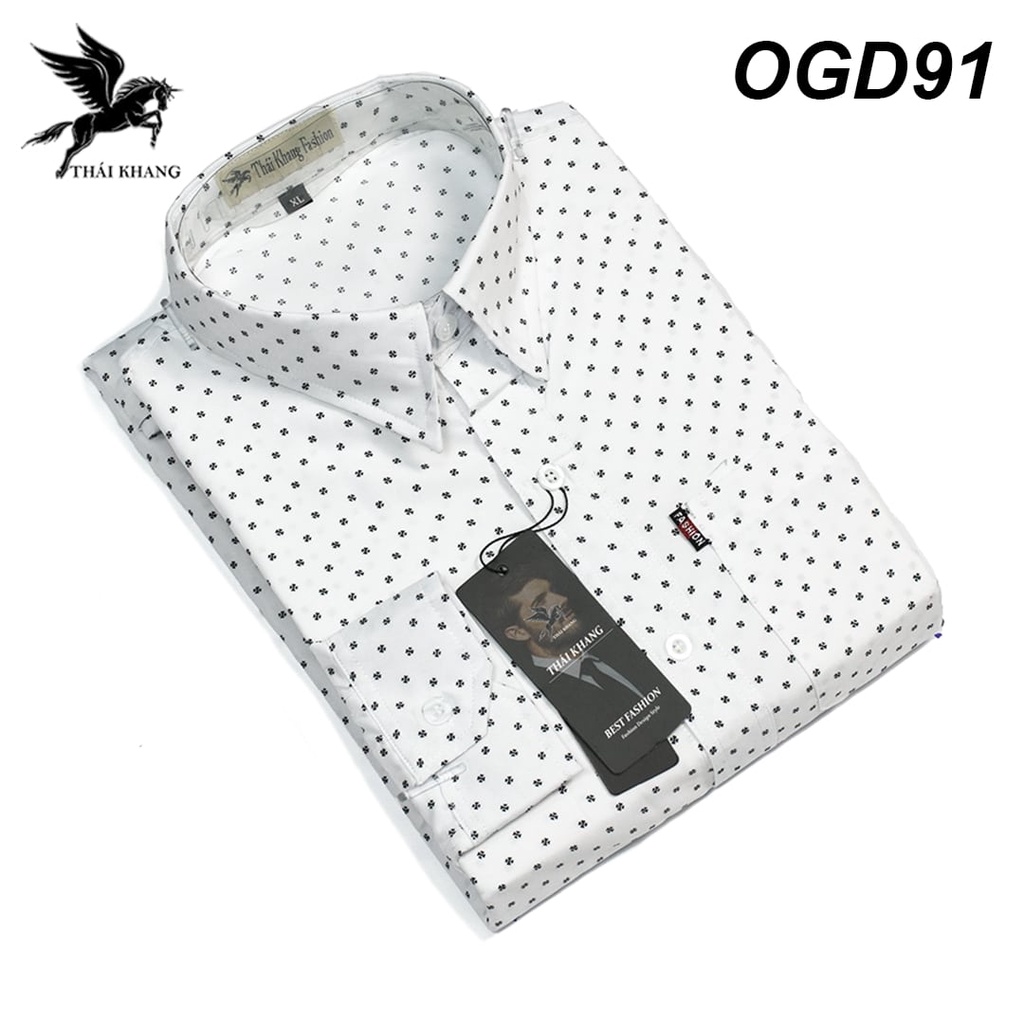 Áo sơ mi nam dài tay họa tiết trung niên vải kate mềm mát loại áo sơ mi dài tay form rộng trung niên SOGD9 | BigBuy360 - bigbuy360.vn