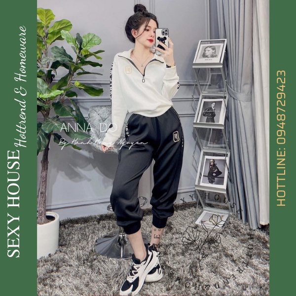 Bộ thể thao phối khóa cổ thêu logo B29 SEXYHOUSE