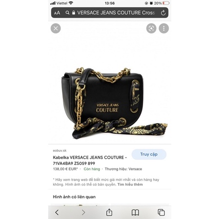 Túi Vẻrsace Jeans Couture