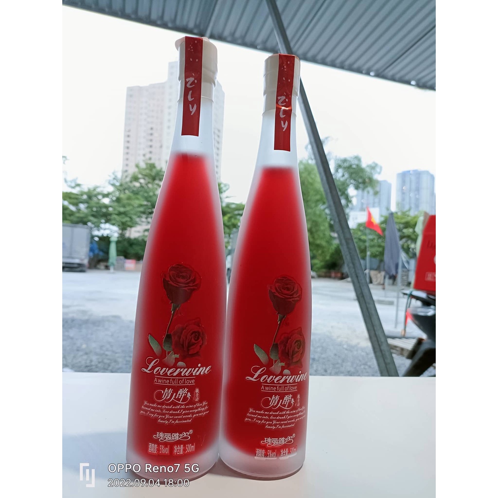 [ Hàng mới ] Vang tình nhân / Nước trái cây lên men/ nước hoa quả lên men tốt cho sức khỏe chai 500ml