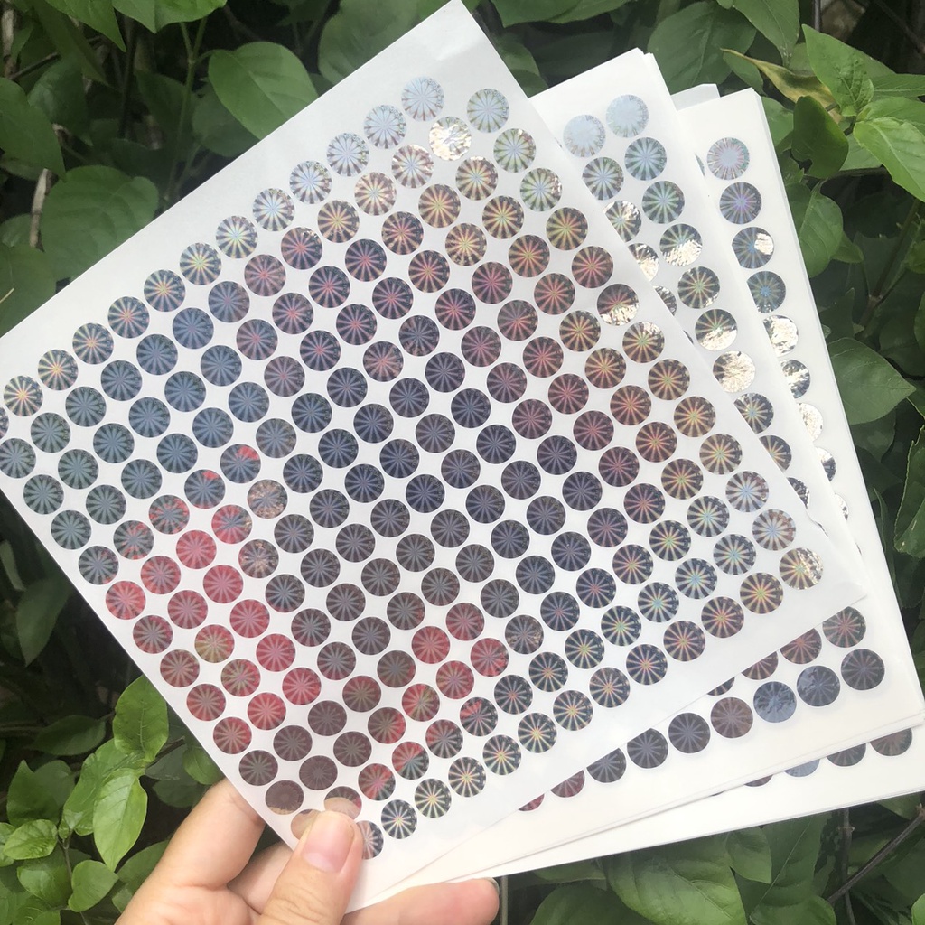 THANH LÝ Tem chống giả hologram 7 màu combo 1.000c 1cm tròn