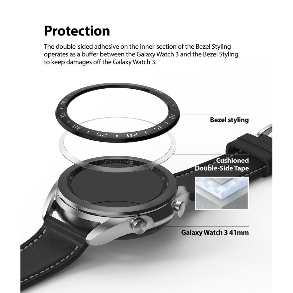 Viền Bezel cho Samsung Galaxy Watch 3 (45mm / 41mm ) - Hãng RINGKE