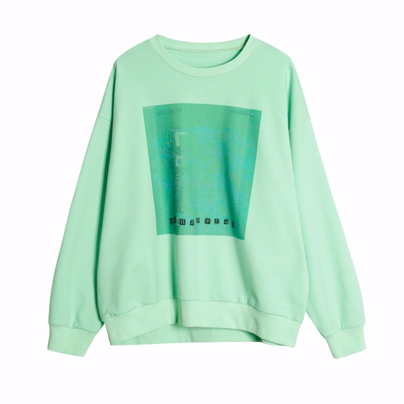 Áo Sweater Dáng Rộng In Họa Tiết Thời Trang Mùa Thu Mới Cho Nữ