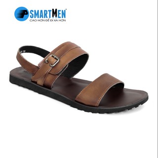 Dép da bò SMARTMEN màu nâu DD-01N