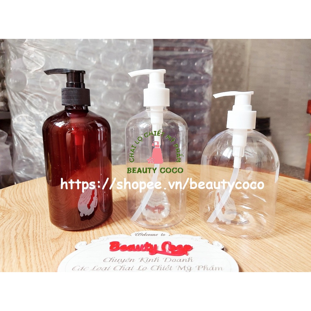 Chai Ấn Giọt 500ml Lọ nhựa đựng nước rửa tay dầu gội sữa tắm
