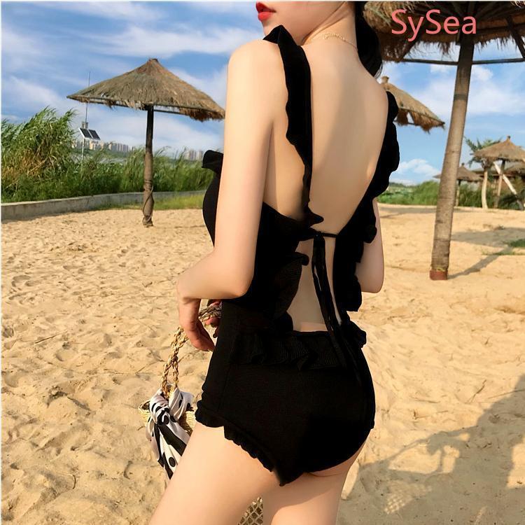 Đồ Bơi Một Mảnh Hở Lưng Phong Cách Hàn Quốc Gợi Cảm Cho Nữ