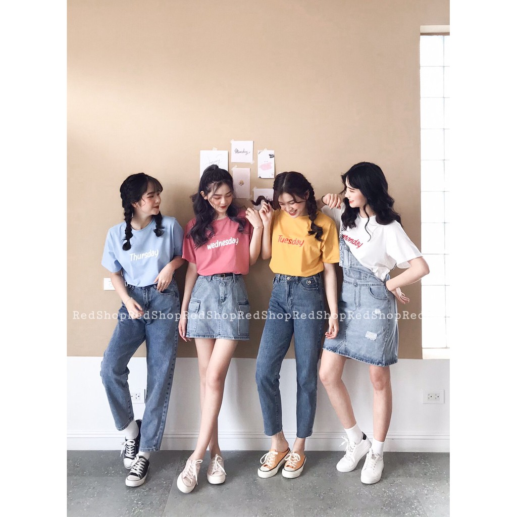 Áo Thun Nhóm Nam Nữ Nhiều Màu Tay Ngắn Cổ Tròn Nhiều Hoạt Tiết Vải Cotton Cao Cấp REDSHOP | BigBuy360 - bigbuy360.vn